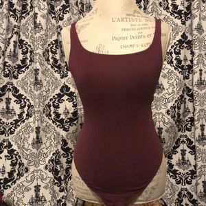 burgundy bodysuit
